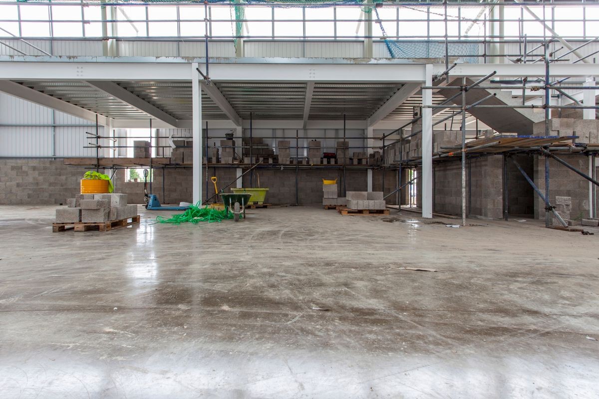 warehouse concrete floor